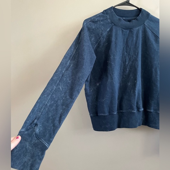 Lululemon Ready to Roll Crew *Dye Acid Rubber Dye True Navy - Picture 6 of 12